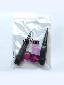 25pcs Exoctic Minimalist Ear Taper & Plug Gauge Stretching Kit, Sizes 14G-00G - Black+Purple - View 4