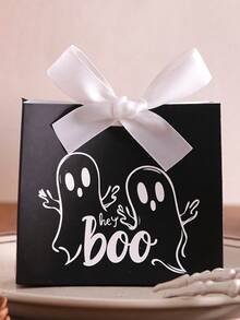 5pcs/Set Kotak Hadiah Mini Hantu BOO dengan Pita Hitam, Cocok untuk Menyimpan Permen Halloween, Cokelat, dan Hadiah Kecil, Desain Hantu Lucu, Cocok untuk Dekorasi Halloween dan Penggunaan Natal - beraneka warna - View 14
