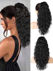 Extension de queue de cheval, extension de queue de cheval de 26 pouces à pince pour femmes, cheveux longs synthétiques bouclés et ondulés, extension de cheveux à clipser pour utilisation quotidienne et fête