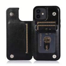 Funda tipo cartera con tapa para phone, de piel sintética, con soporte. Diseño elegante con ranura para tarjetas. Compatible con phone 16 Pro, 15, 14, 13, 12 Pro Plus y 15 Pro. - Colores mixtos 2 - Ver 3