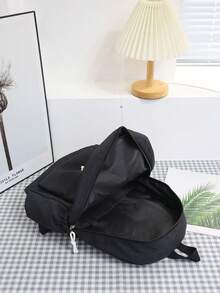 Zestaw 4 plecaków w jednolitym kolorze, casualowy, elegancki, z przegrodą na laptopa, torbą na lunch, torbą na ramię i piórnikiem, regulowanym paskiem, wieloma kieszeniami i pojemnymi torbami szkolnymi. Wielofunkcyjny zestaw plecaków dziennych dla mężczyzn/chłopców/nastolatków/studentów/absolwentów. Do codziennego użytku/na wakacje/podróże/powrót do szkoły.