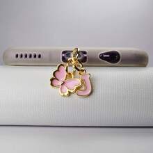 Pink Cute Butterfly Letter Beautiful Girl Series Dust Plug Apple Type-C Is Suitable For Sending Girlfriends And Friends. - Pink - View 10