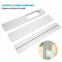 Portable Air Conditioner Window Slide Kit Plate Parts Exhaust Adaptor Hose Duct - 3PCS - View 6