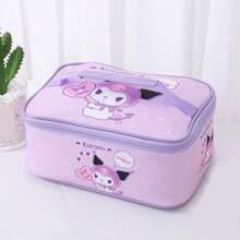 Sanrio 1 szt. Torba na lunch z motywem kreskówki Sanrio, Kuromi, Hello Kitty, My Melody, wielokrotnego użytku, składana, przenośna, odpowiednia do szkoły, pracy, pikniku, na zewnątrz, z powrotem do szkoły