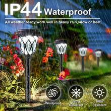 Pacote com 6 luzes de LED para jardim alimentadas por energia solar - IP44 à prova d'água, design de treliça, material de polipropileno, fácil instalação para iluminação de jardins, pátios e paisagens externas, perfeitas para presentes de Natal, Halloween, Ano Novo e Dia dos Namorados - Luz branca - Ver 7