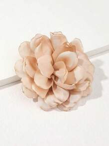Novo Clipe de Cabelo e Broche 2 em 1 de 9cm com Design de Flor de Chiffon, Acessórios de Cabelo de Verão para Mulheres, 1 Peça Grampo de Cabelo Garra Boho Dia dos Namorados, Acessórios de Cabelo, Material Escolar
