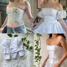 Strapless Corset Multiple Sizes Sewing Patterns,1:1 Scale Basic Women's Garment Sewing Patterns,Sewing Patterns For Beginners And Sewing Patterns,Apparel Making Templates,Handmade Garment Sewing Patterns - Brown - View 7