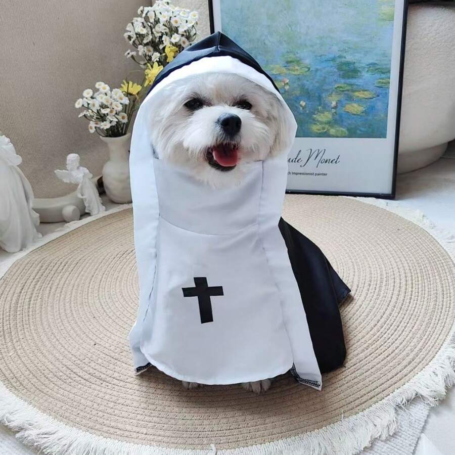 Pet Cosplay Costumes For Cats & Dogs, Summer Lightweight Breathable Funny Apparel, Photography Props, Suitable For Small/Medium Pets, Viral Online Halloween Halloween Costumes