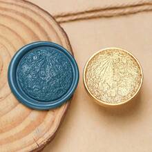 1 Pc, Cute Texture Series Wax Stamp Head, Removable Wax Stamp Head For Footprints/Grids/Leaves, Suitable For Envelope Letter/Invitation Letter/Party/DIY Craft Stamp Decoration/Gift Decoration/Various Holiday Gifts,For School Supplies,Back To School