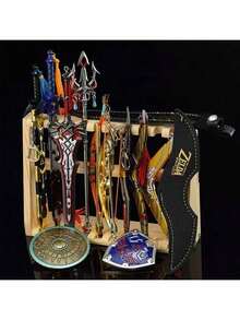 1 件 2025 新塞尔达王国之泪链接大师剑和海利亚盾 7 件宝藏武器迷你钥匙扣吊坠 - 生日礼物、复活节礼物、情人节礼物、玩具、新品畅销书、情侣玩具、角色扮演玩具、武器模型、游戏武器 - 彩色 - 查看 3