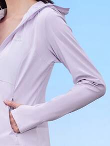 CAMEL CROWN 女士 UPF 50+ 防晒衬衫夏季透气速干夹克全拉链长袖衬衫 - 雪柔紫 - 查看 2