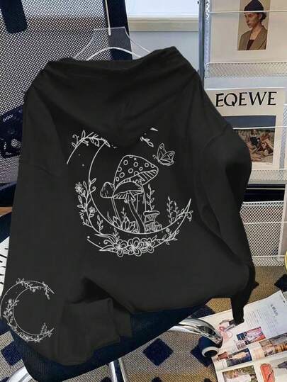 Teen Girl Casual Letter Print Hooded Sweatshirt, Suitable For School, Vacation, Shopping, Sports And Other Occasions, Back To School Pullover For Autumn