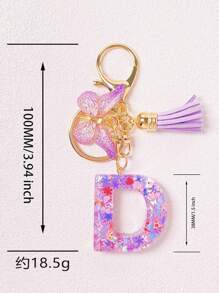 Alphabet Initial Letter Keychain Cute Butterfly Key Chain Ring Purse Bag Backpack Charm Earbud Case Cover Accessories Women Girls Gift Car Accessories Goth Y2k