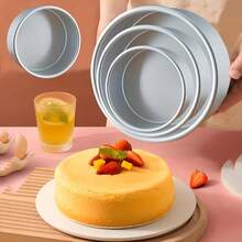 1pc/3pcs/4pcs Set, Perfect Sponge Cake Baking Pan, Mousse Cake Baking Pan, Non-Stick Aluminum Cake Baking Pan, Cake And Dessert Tart Mold, Essential Kitchen Baking Tool, Ideal For Home Baking, Halloween, Christmas And Birthday Occasions. - Multicolor - View 6