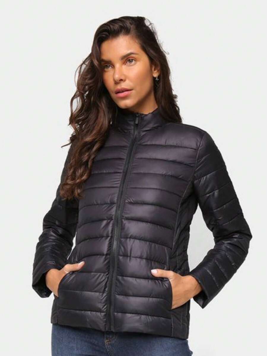 Bobojaco Women's Nylon Puffer Jacket - 黑色 - 查看 1