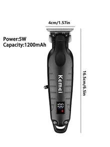 Kemei KM-2293 Professional Wireless Hair Clipper For Barbers, 0mm Zero-Gap Hair Trimmer, Professional Electric Hair Clipper, Men's Shaver, Beard Trimmer, T-Blade Hair Cutting Machine, Suitable For Barbershop Salon Equipment, Gift For Men