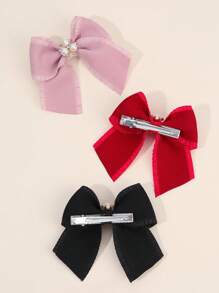 2pcs/6pcs Pearl Bow Hair Clips For Girls,Fabric Alligator Clips Hair Bows For Girls,Fashion Hair Accessories For Girls Party Gifts