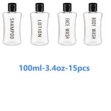 15/5/10pcs Travel Bottles With Flip Cap Clear Plastic Travel Size Containers Portable Leak Proof Squeeze Bottle Refillable Empty Cosmetic Containers For Liquid Shampoo Lotion Equipped With Waterproof Labels Very Easy To Pack And Travel Thanksgiving, Halloween, And Christmas Are Applicable