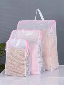 Waszak van netstof, reiswaszakken van netstof, wasmand voor ondergoed, organizer voor waszakken van netstof, grote waszak voor vuile was, anti-vervormingskledingopbergbakken, herbruikbare droogtas, speciale waszak voor in de wasmachine, voor blouses, kousen, kleding en wasgoed, thuisorganisatie, voor delicate stoffen, lingerie, sokken en ondergoed, reisbenodigdheden, vakantie, zomervakantie, terug naar school, schoolspullen, tas voor school, waszak, reis - Veel kleurig - Bekijken 4