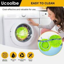 Spin Mop Scrub Brush O-Cedar EasyWring 1 System, Scrubber Brush With Stiff Bristle, Great Bathroom, Kitchen, Pool, Glass And Tile Walls, No Include Mop Handle And Base - 1-拖把替換裝(3個) - 查看 6