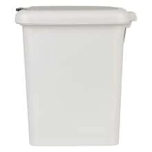 Cesto de Basura con Pedal y Tapa Automática para Baño, Cocina u Oficina, Bote de Basura Rectangular Moderno de Plástico Resistente, Papelera Higiénica con Apertura de Pie y Botón Solución Discreta y Funcional para Residuos Diseño Compacto y Elegante. Perfecto para Mantener la Higiene y el Orden en Cualquier Habitación - Gris Claro - Ver 4