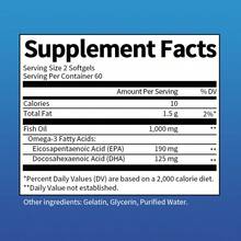 Mulittea Omega 3 Fish Oil 1000mg Softgels 120ct | Triple Strength With 190mg EPA 125mg DHA | Supports Heart Health Joints Eyes Brain Immune | Responsibly Wild-Caught | No Fishy Aftertaste Citrus Flavor - 120pcs (1 Pack) - View 5