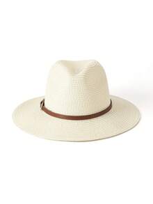 1pc Casual Straw Textured Sun Hat, Suitable For Spring, Summer, Autumn, Versatile Casual Work Holiday - Teardrop Hat - View 18