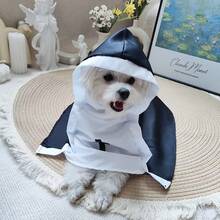 Pet Cosplay Costumes For Cats & Dogs, Summer Lightweight Breathable Funny Apparel, Photography Props, Suitable For Small/Medium Pets, Viral Online Halloween Halloween Costumes - Black and White - View 4
