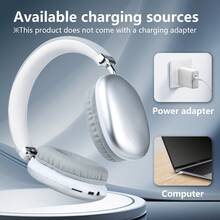 Gerripuer 全封闭式无线耳机，5.3智能芯片，Hi-Fi音质，360°环绕声，双配对，防抖，持久电池，时尚无线耳机 - 銀色 - 查看 10