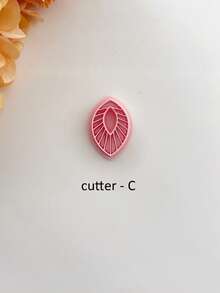 1/6pcs Geometric Shaped Soft Clay Molds, Retro Embossing Set, Polymer Clay Cutter, Clay Earring Cutter, Polymer Clay Earring Making Tools, Clay Jewelry Making Kit, Clay Earring Molds, PLA Material, DIY Earring Gift - Pink - View 21