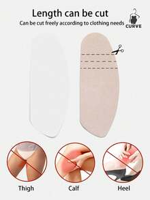 20/10/2 Stücke extra große, große Beinabdeckungen für Damen und Herren, elastischer Oberschenkelschutz zum Verhindern von Reibung und Reibung, Anti-Scheuern Aufkleber für Oberschenkel, Gehen ohne Scheueln, geeignet für alle Jahreszeiten