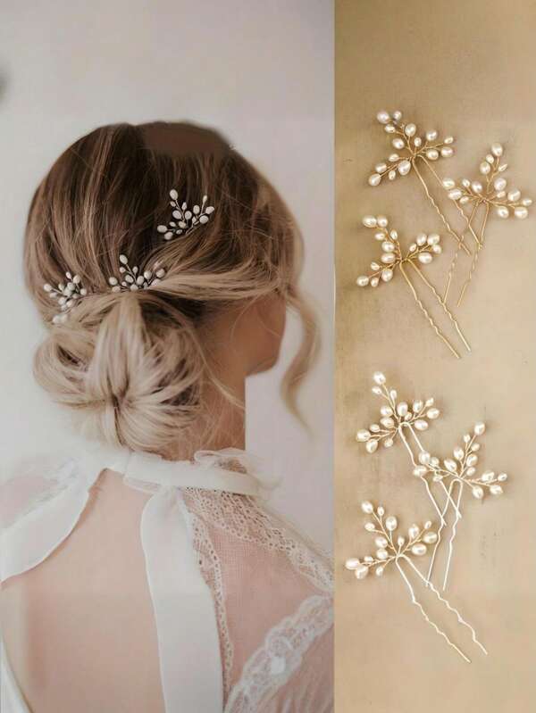 3 Stücke elegante Haarspangen aus Kunsthaar - handgefertigtes Retro-Haaraccessoire aus Metall mit aufwendigem Design für Hochzeiten, Partys und Freizeitkleidung, Haar-Dekoration für Partys | naturinspiriertes Design | handgefertigtes Accessoire, süße Haaraccessoires