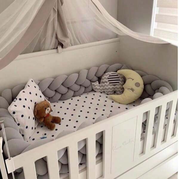 Ins Nordic Children's Room Decoration DIY Braided Bed Fence Danish Knot Long Strip Tied Ball Pillow