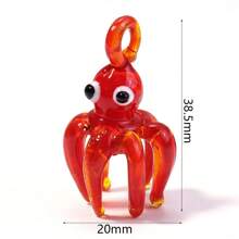 1 buc Pandantiv cu mărgele de sticlă lampwork multicolore, caracatiță, broască, căluț de mare, pește, serie de animale oceanice, accesoriu drăguț pentru bijuterii DIY