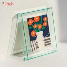 5/6/7/8 Inch Colorful Acrylic Photo Frame Box Diy Poster Mounting Display Stand Table Ornaments Creative Picture Message Board Holder Gifts Birthday Graduation