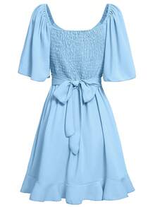 Women Midi Dresses - Blue - View 11