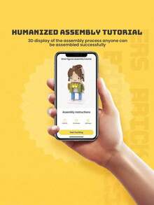 1pc Custom Brick Figure 300pcs+, Personalized Brick Figures,Custom Minebrick, Customized Brick Heads Square Face, Custom Brick Figures Custom Minifigure Gift For Ages 14+ To Adult, Class Of 2026, Custom Brick People, Personalized Mini Building Block Set, Small Particle Photo Building Blocks Set - Graduation 2 - View 3