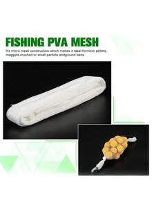 SOUGAYILANG 1pc 5m/196.85Inch PVA Dissolvable Fishing Net - Fine Mesh For Boilie & Particle Wrapping, Hair Rigs, Carp Fishing Bait -, Durable, Mixed Colors - White - View 4