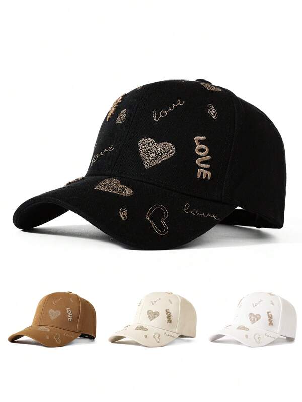 1pc Unisex Baseball Cap With Embroidery, Versatile For All Seasons, Suitable For Daily Wear, Sports, Travel And Vacation
