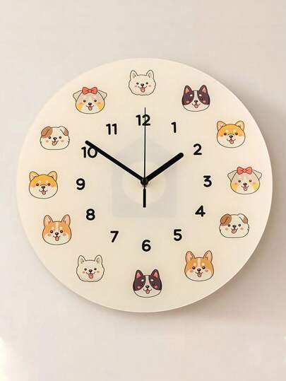 Pc, Schattige Cat Dog Wand Clock, Fresh Cartoon Animation ative Silent No Ticking Sound, Home ation, Living Room, Bedroom, Study ation. Birthday, Room view 5