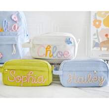 Personalisierte Federtasche, Geschenk zum Schulanfang, individuelle Kordel-Federtasche mit Namen für Mädchen, Geburtstaggeschenk für Mädchen/Jungen, multifunktional, dekorativ, wiederverwendbar, modern, farbig, süß, vintage, cartoon, kawaii, individuell, personalisiert, einzigartig, für Mitarbeiter, Kunden, Studenten, für Geschäft/Arbeit/Büro, für die Schule