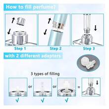 Travel Refillable Perfume Atomizer Bottle 2-Pack 5ml Leakproof Travel Perfume Refillable Bottle Rose & Rose Rose Gold & Rose Gold - Multicolor - View 3