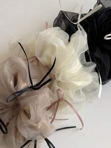 1 pièce Chouchou style ballet en ruban de maille, lien de cheveux à haute élasticité pour chignons, accessoires de cheveux chouchous liens de cheveux chouchou liens de cheveux queue de cheval