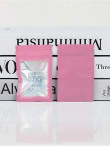 100/10pcs Transparent Holographic Bags, Odor-Proof Packaging Bags, Sealed Bags, Polyester Film Food Storage Bags, Zipper Sealed Bags, Polyester Film Holographic Resealable Bags, Gift Bags, Odor-Proof Bags, Aluminum Foil Bags, Suitable For Party Gifts Food Storage, Polyester Film Bags, Transparent Window Holographic Resealable Packaging