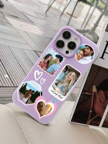1 pieza Funda de teléfono de gelatina personalizada y colorida, adecuada para iPhone 16/16Promax/15/14/11Promax/Xr/7plus/13pro/12promax/11, regalo para parejas, mejores amigos y familia con diseño de letras grafiteadas, diseño de polígono, diseño fotográfico conmemorativo, diseño minimalista y diseño de dibujos animados coloridos y lindos para una protección decorativa.