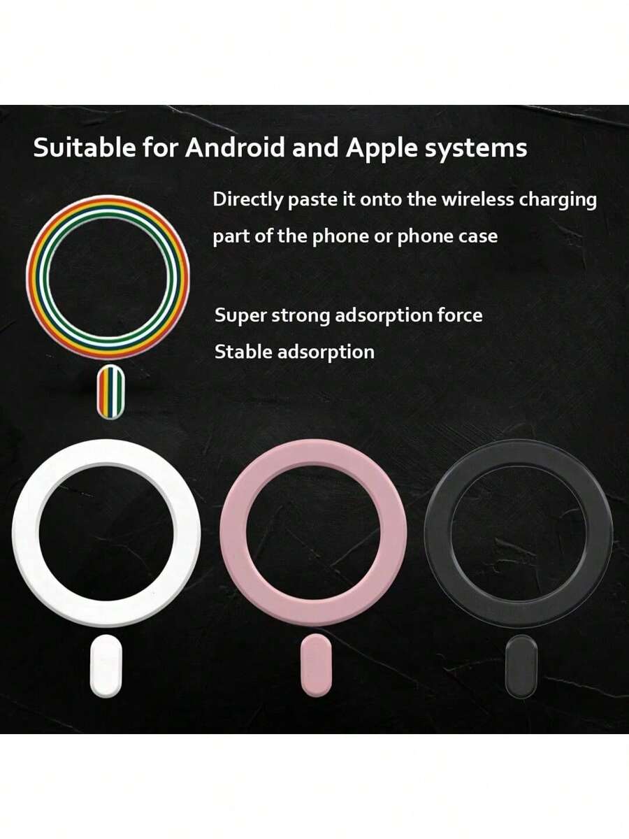 MagneGrip Pro Series: Universal Ultra Thin Magnetic Sticker Plate Kit For Wireless Charging | Strong Magnetic Mount Accessories For Car Dashboard, Air Vent, Home Office | Phone Metal Ring Pad Compatible With Iphone 15 Pro Max 14 13 Sam Sung Galaxy S24 Ultra Pixel 8 Case | MagSafe Compatible Metal Sheet | Anti-Slip Secure Holder,Ultra-Thin Design, Casing Does Not Bulge Compatible With IPhone, Android Phone, Gift For Birthday, Family, Friends Car Accessories Car Phone Holder