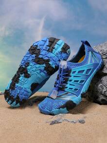 儿童沙滩/溪流步行鞋，男童女童透气水鞋，适合游泳、划船、钓鱼、徒步旅行 - 寶藍色 - 查看 10