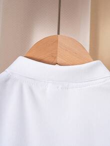 男童撞色短袖 Polo 衫 - 白色 - 查看 5