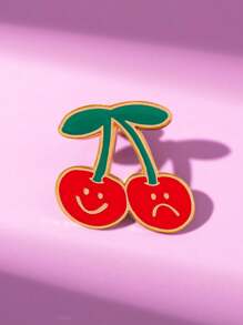 1 pièce Broche créative en fruit de dessin animé, accessoire rafraîchissant d'été en fruit fait main pour vêtements, sac, chapeau, en alliage métallique, pins de décoration mignons
