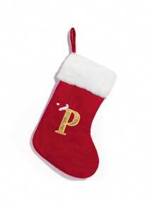 1 件，豪华红色针织圣诞袜，配有超柔软毛绒白色袖口 - 优雅的场景装饰、舒适的房间装饰、节日家居装饰、节日派对装饰和圣诞装饰必备品 - 多色 - 查看 20